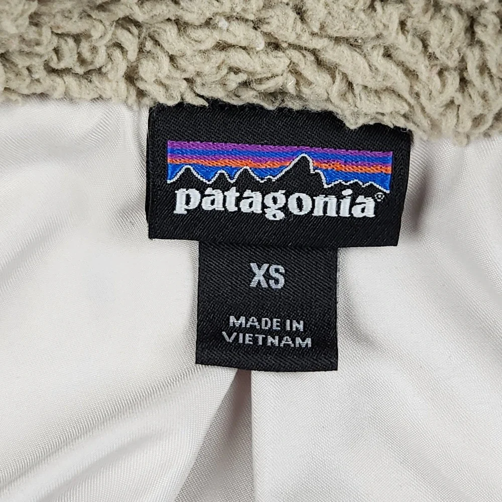 Patagonia Los Gatos Vest Womens XS El Cap Khaki Sherpa Fleece Full Zip 25216 - Picture 7 of 11